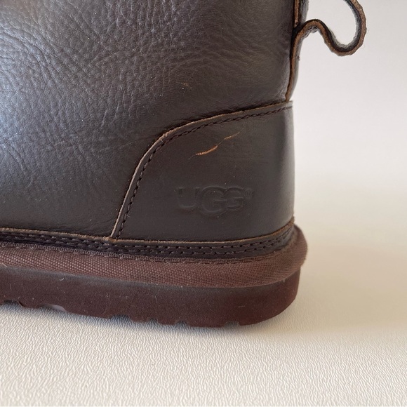 Ugg Boots Neumel Shearling Chukka Lace Leather Casual Comfort Winter Brown 10 main image 9
